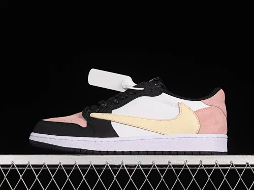 All categories Air Jordan Jordan series basketball shoes Air Jordan 1 Low Travis Scott x Air Jordan 1 Low OG AJ1 Joe 1 black pink undercut DM7866-066